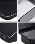 Metal Rectangular Hinged Tins - Pack of 40 Matte Black Mini Portable Box Containers Small Empty Storage Tins with Lids Home Organizer Kit for Storage Drawing Pin Jewelry Crafts