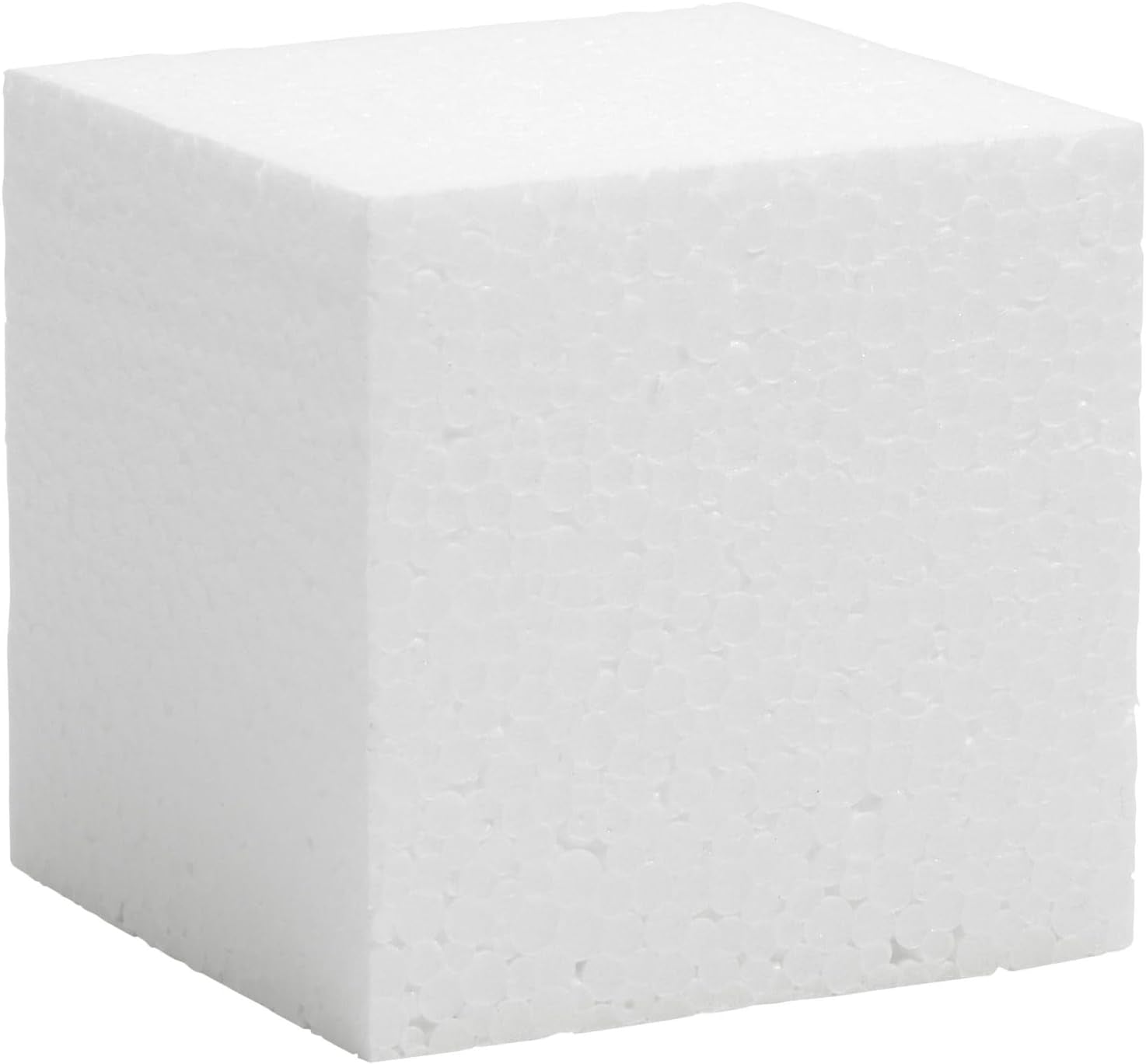30 Pack Foam Craft Blocks for Modeling, 3 Inch Mini Square Cubes for Sculpting, School Projects (White Polystrene)