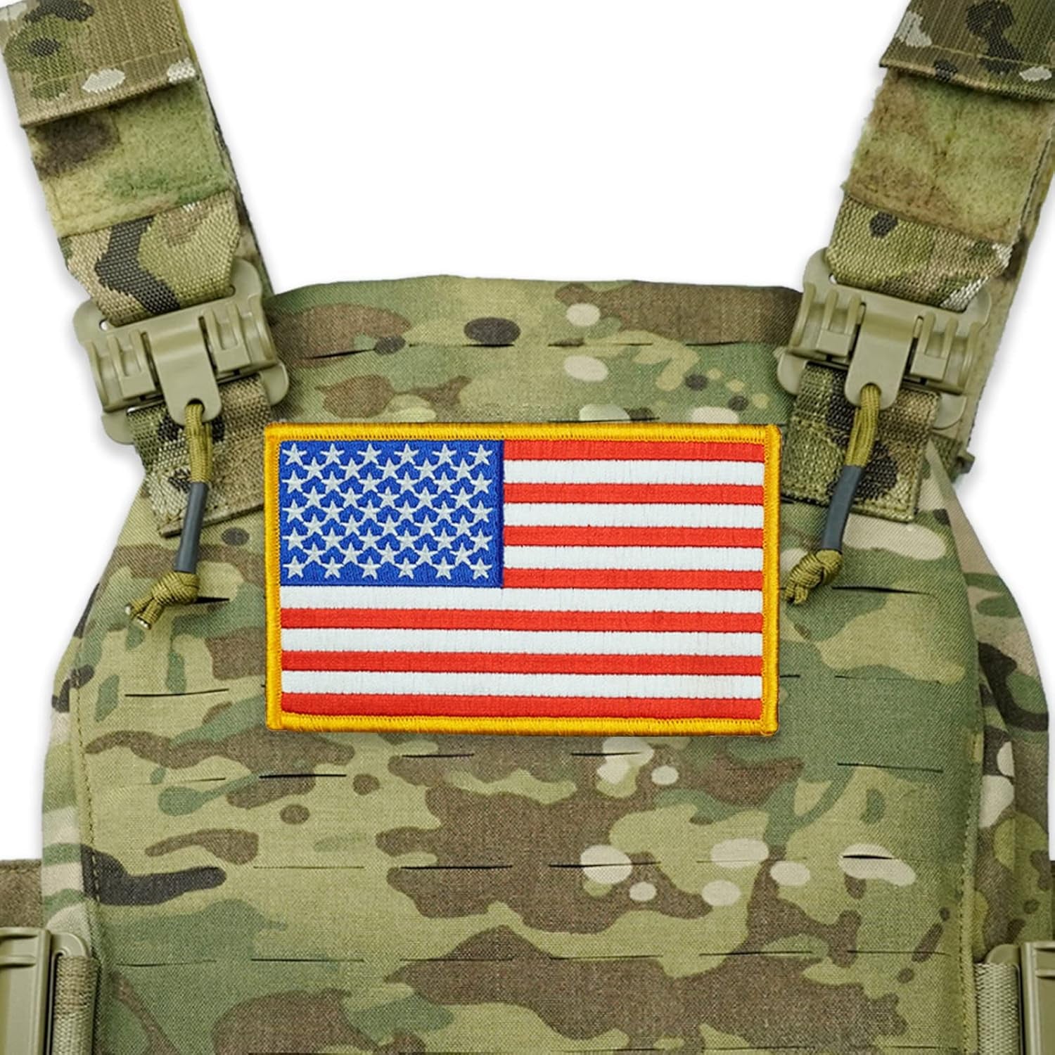 American Flag Embroidered Patches,Government Issue Military Surplus,Vest Size Tactical Military Morale Flag Patch,Hook and Loop USA Flag Patches Set for Caps,Bags,Backpacks,Tactical Vest,1-Pack
