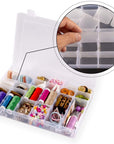Plastic Organizer Container Box 36 Compartments Jewelry Storage Box with Adjustable Dividers (1 Pack)