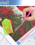 5D Diamond Painting Kits for Adults Full Drill North American Cardinal Kit Embroidery Rhinestone Painting round Drill Cardinal Birds Paint with Diamond for Christmas Home Wall Decor 12X16