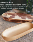 Large Bowl Resin Mold, 11.6'' Oval Bowl Silicone Molds for Resin Concrete Cement, Epoxy Casting Mold for Jewelry Makeup Storage Container Candle Boat Succulent Pot, Table Home Decoration