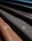 Cognac British Tan Faux Vegan (Peta Approved) Leather Synthetic Pleather 0.9 Mm 1 Yard Cut (36 Inch X 54 Inch) Smooth Upholstery (Cognac) ™