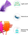 Colorful Craft Turkey Feathers - 300Pcs 3-5Inch Colored Feathers for Kindergarten DIY Crafts,Wedding Home Party Decorations,Dream Catcher Supplies(Turkey Colorful)
