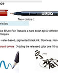 Fudenosuke Brush Pen - Hard - 10 Colors Set (WS-BH10C)