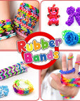 2600+ Loom Bands Set: Colorful Rubber Bands in 28 Colors with Container, 100 Clips, 152 Beads, 20 Pendant, 5 Backpack Hooks, 1 Instruction, Bracelet Making Refill Kit for Kids…