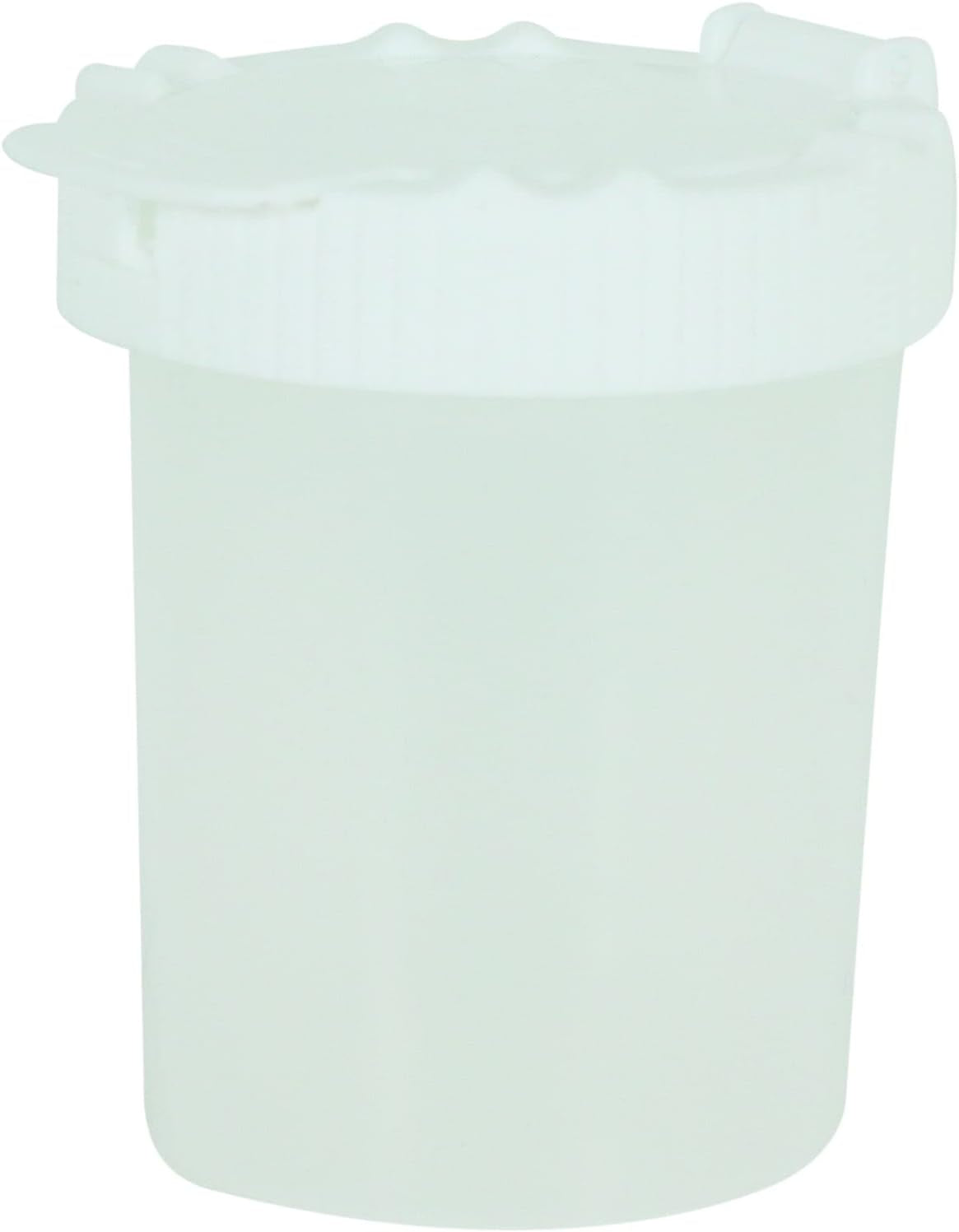 12 Non-Spill Paint Cups, Funnel Shaped Cap, Spill-Proof, Assorted Colors Cap, Inner Rim Seals,White