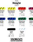 Fluid Acrylics by GOLDEN, 10 X 1 Fl. Oz.(30 Ml) Bottles, Fluid Mixing Set, Professional Acrylic Paint, 10 Colors