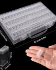 3Pcs 64 Grids Diamond Painting Storage Containers 5D Beads Organizer with Diamond Painting Accessories Stickers for Bead Storage Diamonds DIY Art Craft Storage