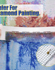 3 Pieces Diamond Painting Ruler Stainless Steel Diamond Mesh Ruler 5D Diamond Ruler Tool with 216, 400 and 800 Blank Grids, 2 Pieces Diamond Painting Fix Tool for DIY Diamond Painting Kits