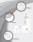 Tshirt Ruler Guide for Vinyl Alignment - Left Chest, T Shirt Ruler Alignment Tool Placement for Embroidery Heat Press and Cricut (Adult Men and Women)