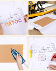 18Pcs Sublimation Accessories, Tshirt Ruler Guide Vinyl Alignment Tool, Heat Press Accessories, Teflon Sheet Non Stick 16X20", Heat Resistant Tape 0.4"X108Ft, PVC T Shirt Rulers to Center Designs