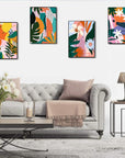 6 Pack Paint by Numbers for Adults - DIY Acrylic Painting Paint by Numbers Kits on Canvas without Frame, Simple Flower Oil Painting for Home Wall Decor 9.8X13.8Inch(25X35Cm)