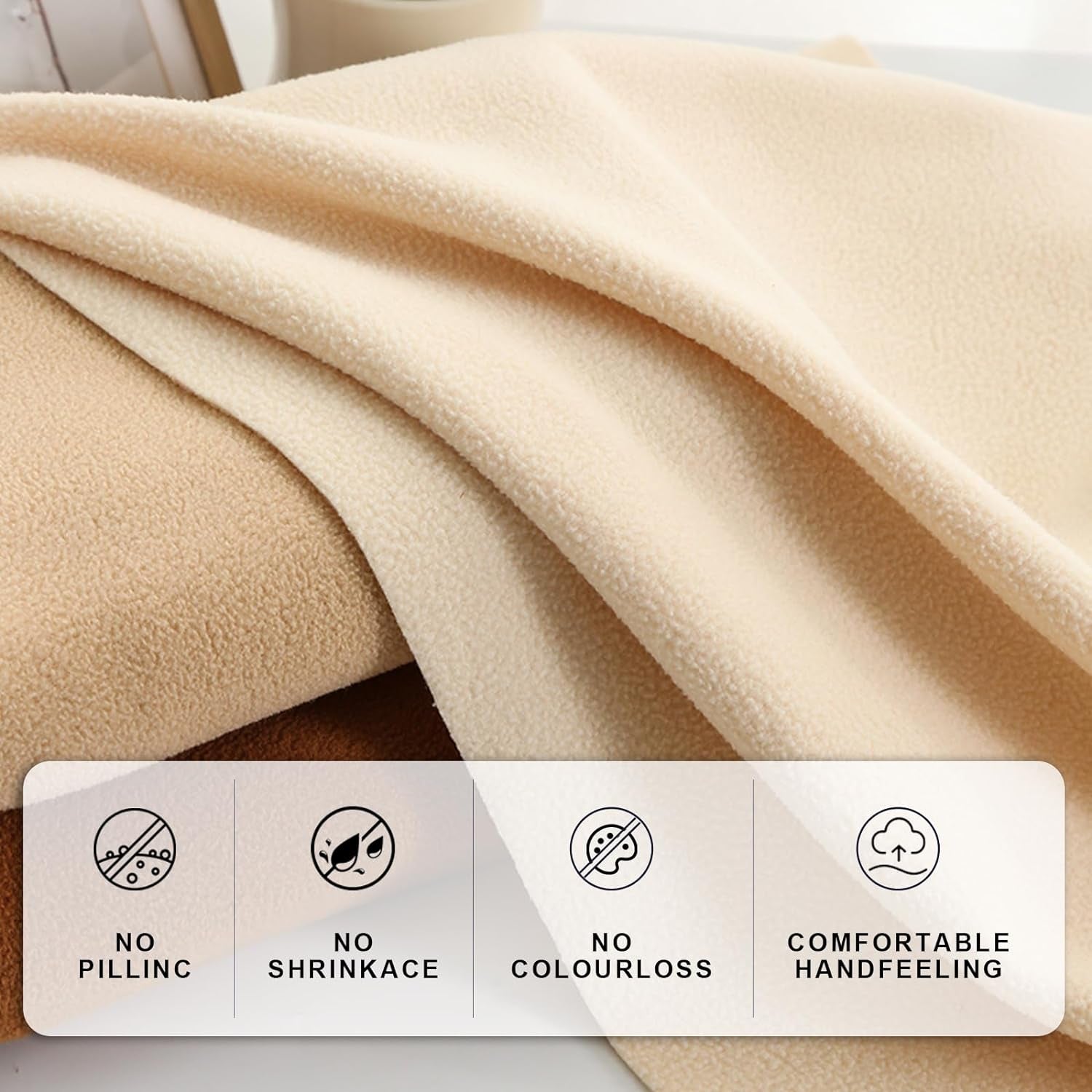 12PCS Solid Color Knitted Polar Fleece Fabric | 20''X40'' | anti Pill Fabric Patchwork Polyester Plush Fleece Cloth for Sewing, Toys, Throw Blankets, PJ Pants, Booties, Eye Mask