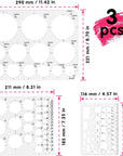 Circle Template Circle round Stencil Templates for Drafting for Office and School Building Formwork Drawings Templates, Large and Small Size, 3 Pack