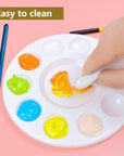 15 Pack Paint Tray Palettes for Kids, Plastic White Palettes for Students, Paint Holder, Paint Supplies
