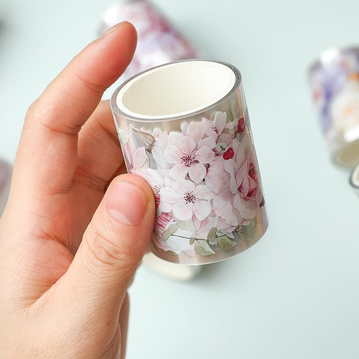 Floral Washi Tape Set - 12 PET &amp; Washi Tapes for Journaling Stickers, Scrapbooking Supplies, Planner, Bullet Journals,Arts &amp; Crafts. Use as Stickers