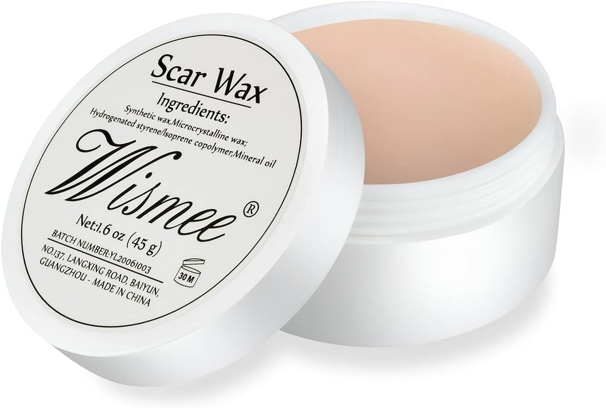 Face Paint Kit Sfx Makeup Special Effects Makeup Kit with Wound Scar Wax, Fake Scab Blood, Makeup Spatula for Halloween Cosplay Makeup Oil Based Professional Face Paint Makeup Palette Set