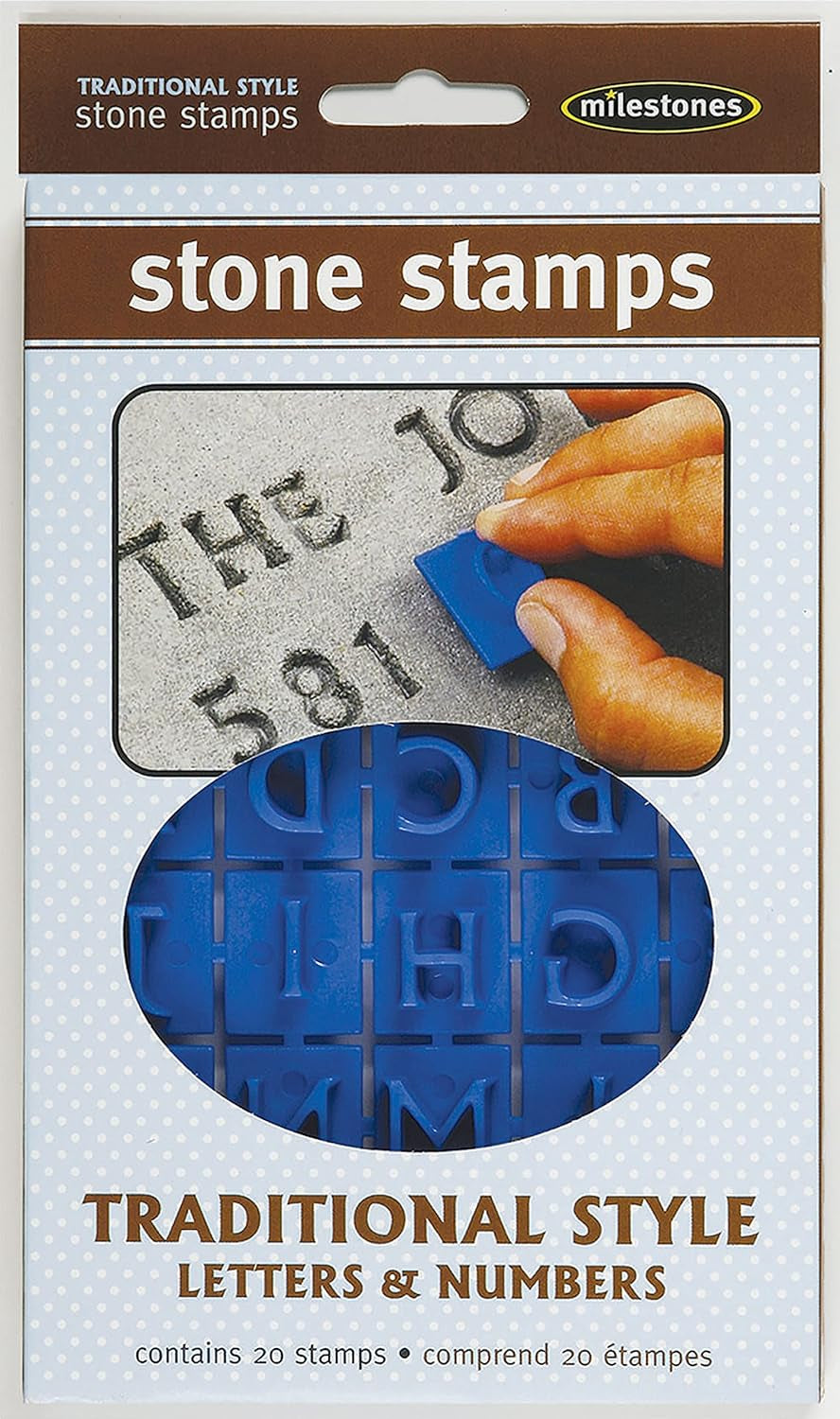 Traditional Letters and Numbers Stepping Stone Stamps (905-20510)