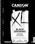 XL Series Drawing Paper, Black, Wirebound Pad, 9X12 Inches, 40 Sheets (92Lb/150G) - Artist Paper for Adults and Students - Colored Pencil, Ink, Pastel, Marker