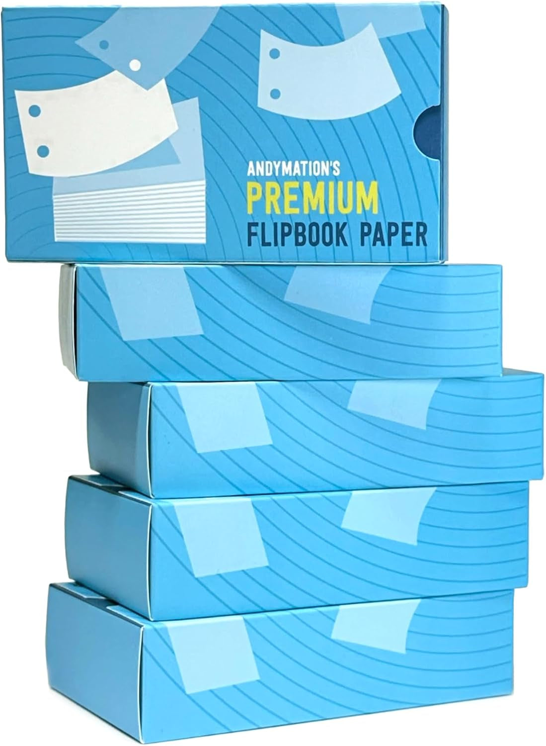 16X Flipbook Paper Pack, Refill Paper Sheets for All  Flipbook Kits, Premium Pre-Drilled Sheets for Perfect Registration, Snap Screws, Enough for 16 Flipbooks.