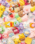 Slime Charms Cartoons Charms Cute Set - Mixed Lot Assorted Cartoons Kawaii Charms Resin Flatback Cute Sets for DIY Crafts Making,Decorations,Scrapbooking,Embellishments,Hair Clip 80Pcs