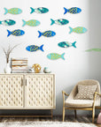 30Pcs Unfinished Fish Shaped Wood Cut Out Fish Wood DIY Crafts Cutouts Blank Wooden Fish Shaped Hanging Ornaments for Wedding Birthday Ocean Animal Themed Party Decoration