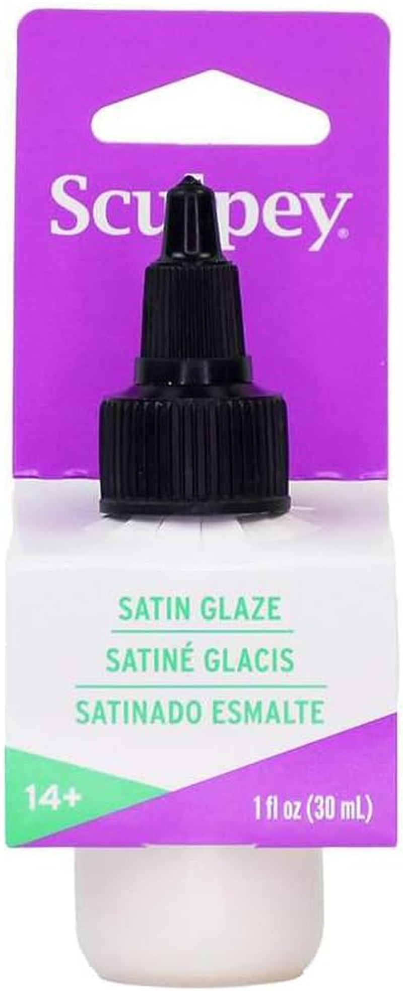 ® Satin Glaze, Non Toxic, 1 Fl Oz. Bottle with Precise Flow Twist Cap. Will Add a Satin Finish to Your Baked Polymer Oven-Bake Clay Creations!