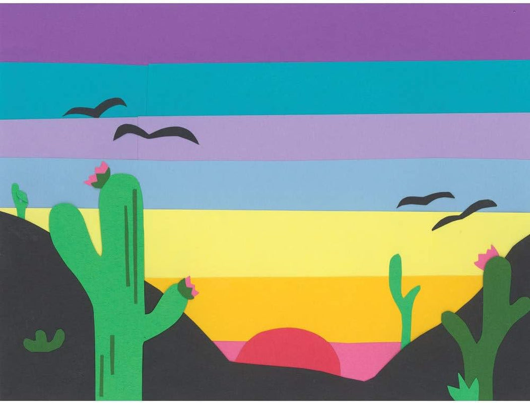 ® Heavyweight Construction Paper Pad, 10 Assorted Colors, 9" X 12", 50 Sheets