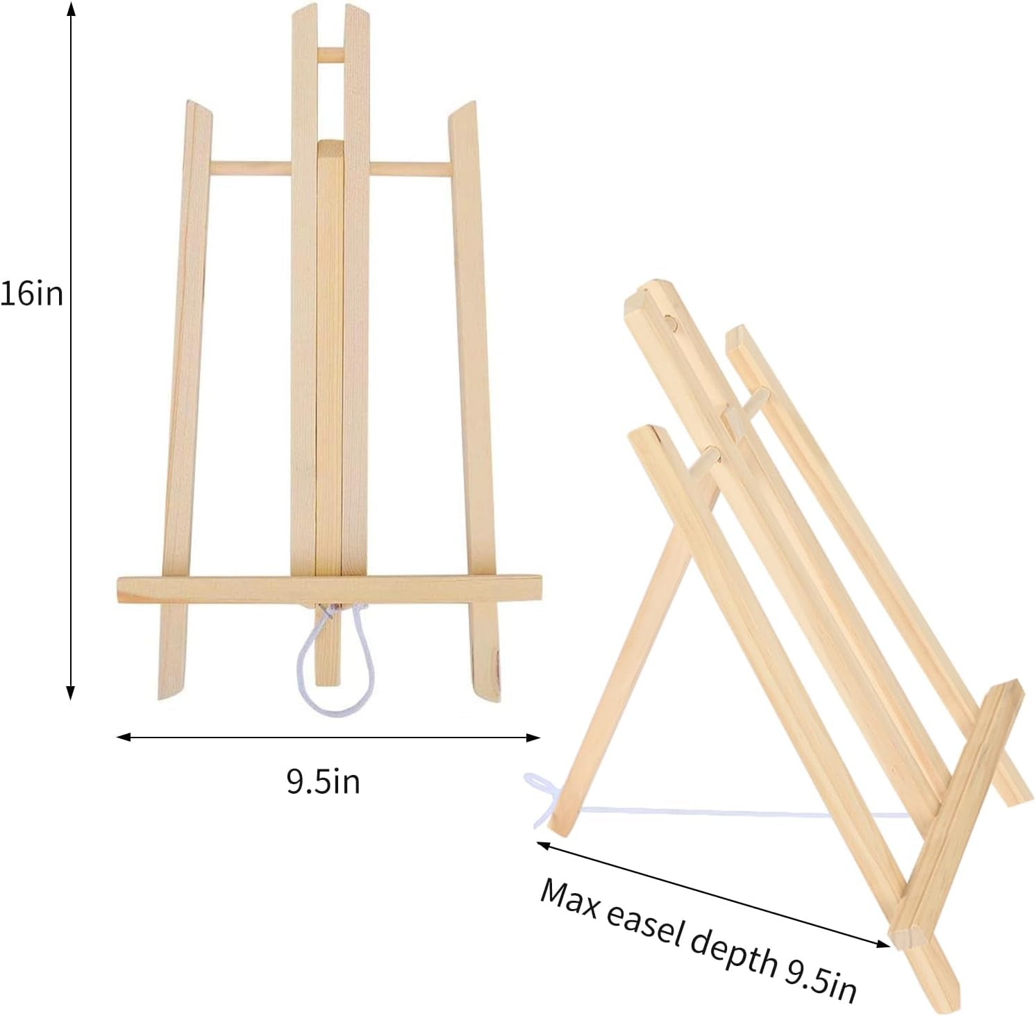 3 Packs 16 Inch Easel Stand, Table Top Easel for Painting, Wooden Tabletop Display Easels, Art Craft Painting Easel Stand for Kids Artist Adults Students Classroom