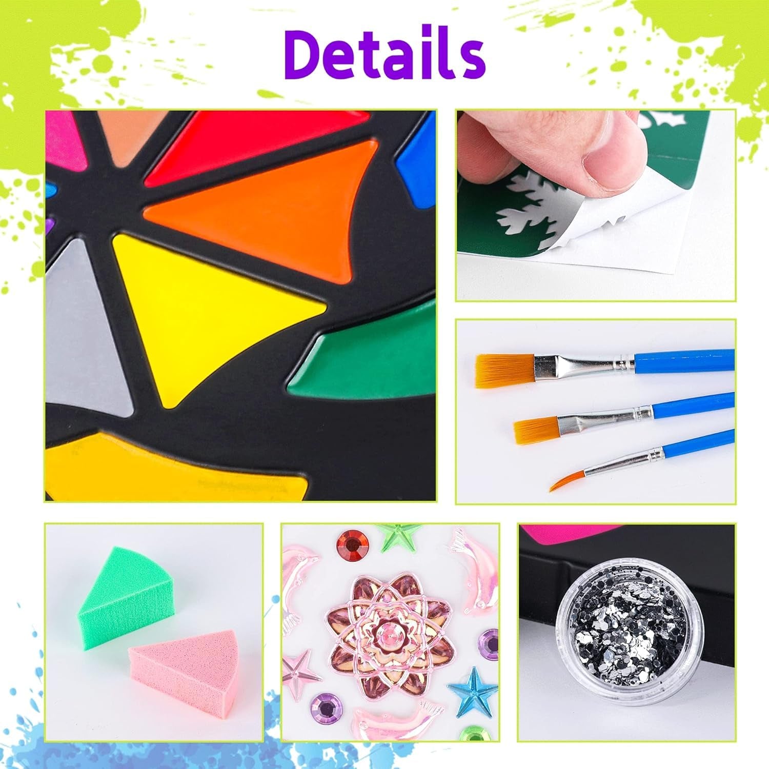 Face Painting Supplies, Face Painting Kit for Kids, Safe and Easy to Use Face Paint, Non-Toxic and Hypoallergenic Face Painting Kit Professional, Halloween Makeup Kit