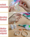 3PCS Professional Bracelet Kont Fixing Drip for Elastic String, Keep Bracelet String Knot Stay Tied for DIY Craft Jewelry Making Kit