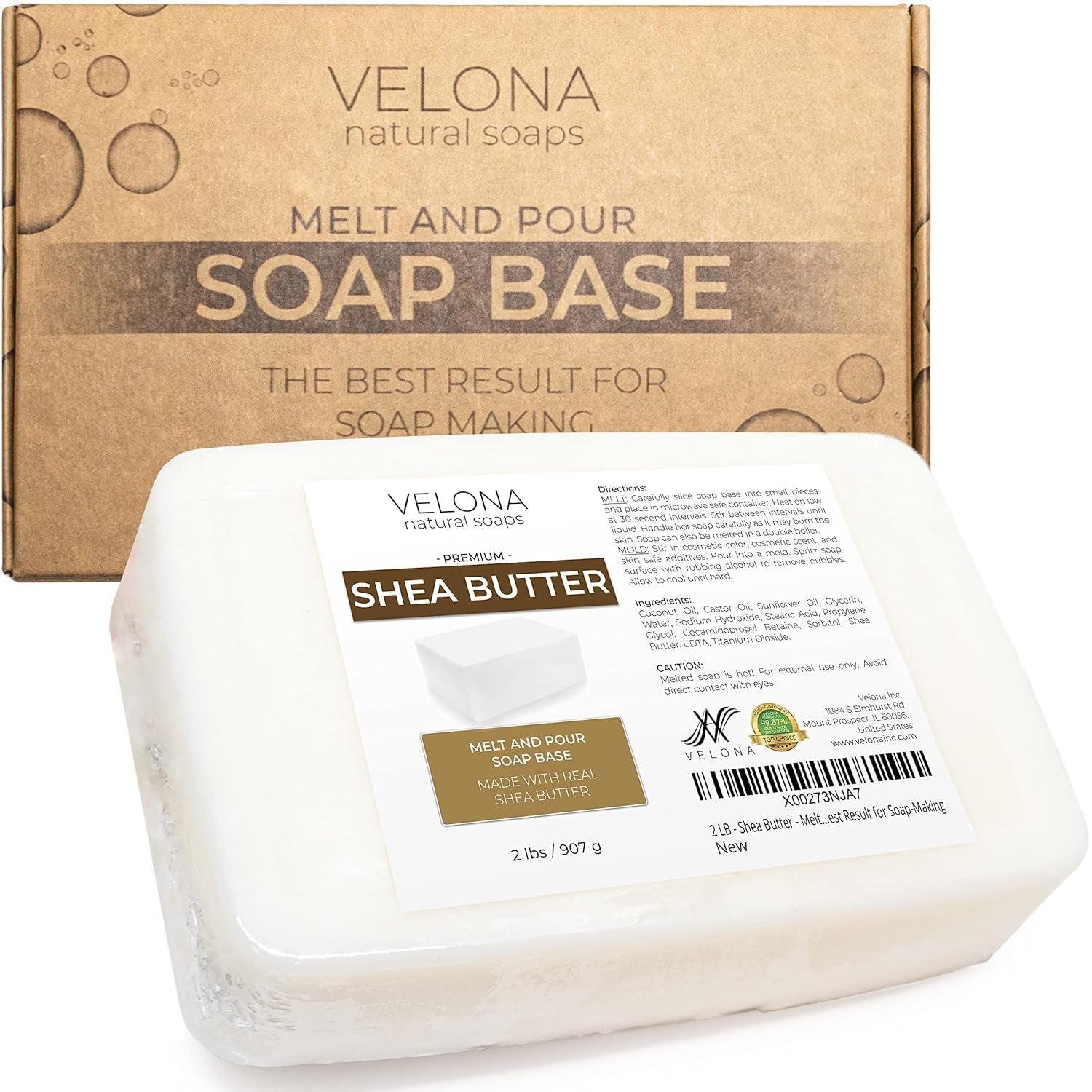 2 LB - Shea Butter - Melt and Pour Soap Base SLS/SLES Free | Natural Bars for the Best Result for Soap-Making