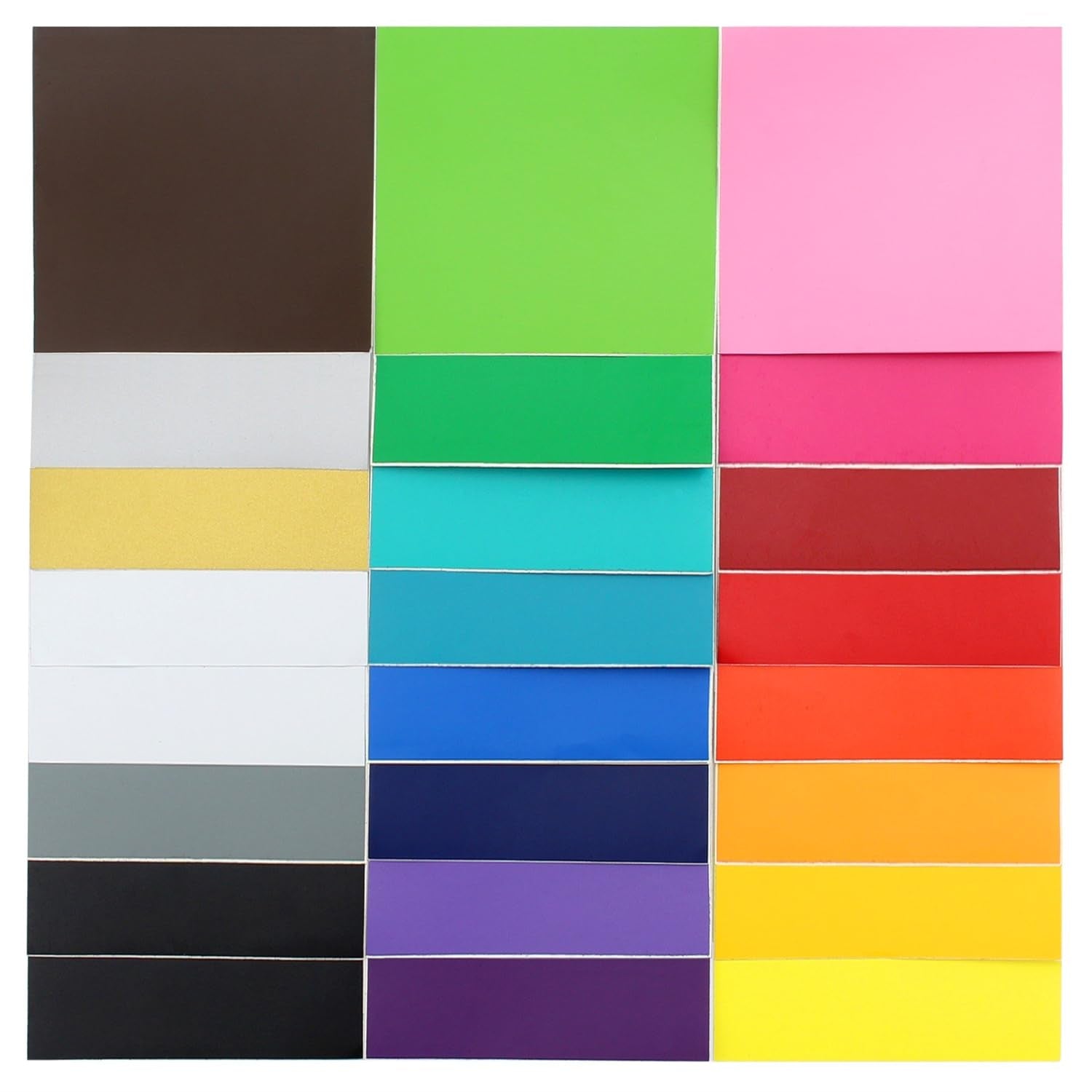 631 Matte Vinyl - 24 Pack of Top Colors - 12" X 12" Sheets