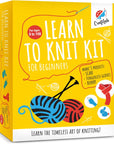 Knitting Kit for Beginners, Kids Adults Seniors Includes All Knitting Supplies: Wool Yarn, Knitting Needles, Yarn Needle and Instructions – Fantastic DIY Gift Learn to Knit Arts & Crafts Kit