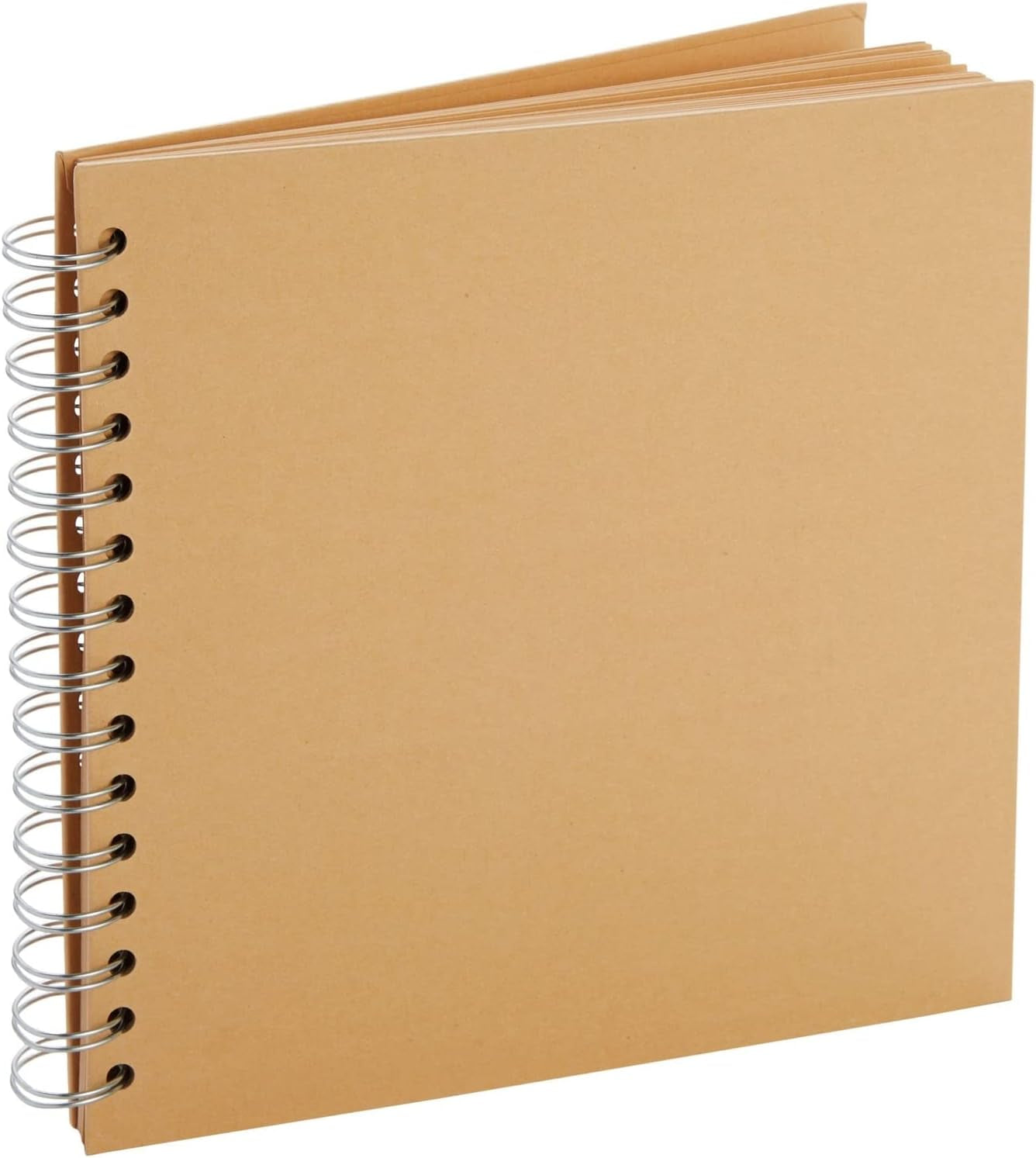 80 Pages Hardcover Kraft Scrapbook Albums, Multi-Purpose Brown Paper Notebook for Arts and Crafts, Blank Page Journal for Scrapbooking, Crafting, Creating Artworks and Journaling (8X8 Inches)