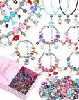 150 Pieces Charm Bracelet Making Kit for Girls, Charm Bracelets Jewelry Making Kit with Beads Bracelets Charms Necklace DIY Crafts Gifts Set for Teen Girls Kids Age 8-12