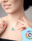 80 Pieces Crystal Birthstone Charms with 200 Jump Ring Handmade DIY Beads Pendant Mixed Color Birthstones for Jewelry Making round Charms for Bracelets Necklaces Jewelry Findings (Vivid Color)
