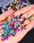 20,000 Pcs Bulk Loose Sequins round Cup Sequins Iridescent Spangles Flat Beads with Storage Box for Crafts, Sewing, Slime, Wedding, Christmas DIY Arts Crafts, 80 Grams, 6 Mm