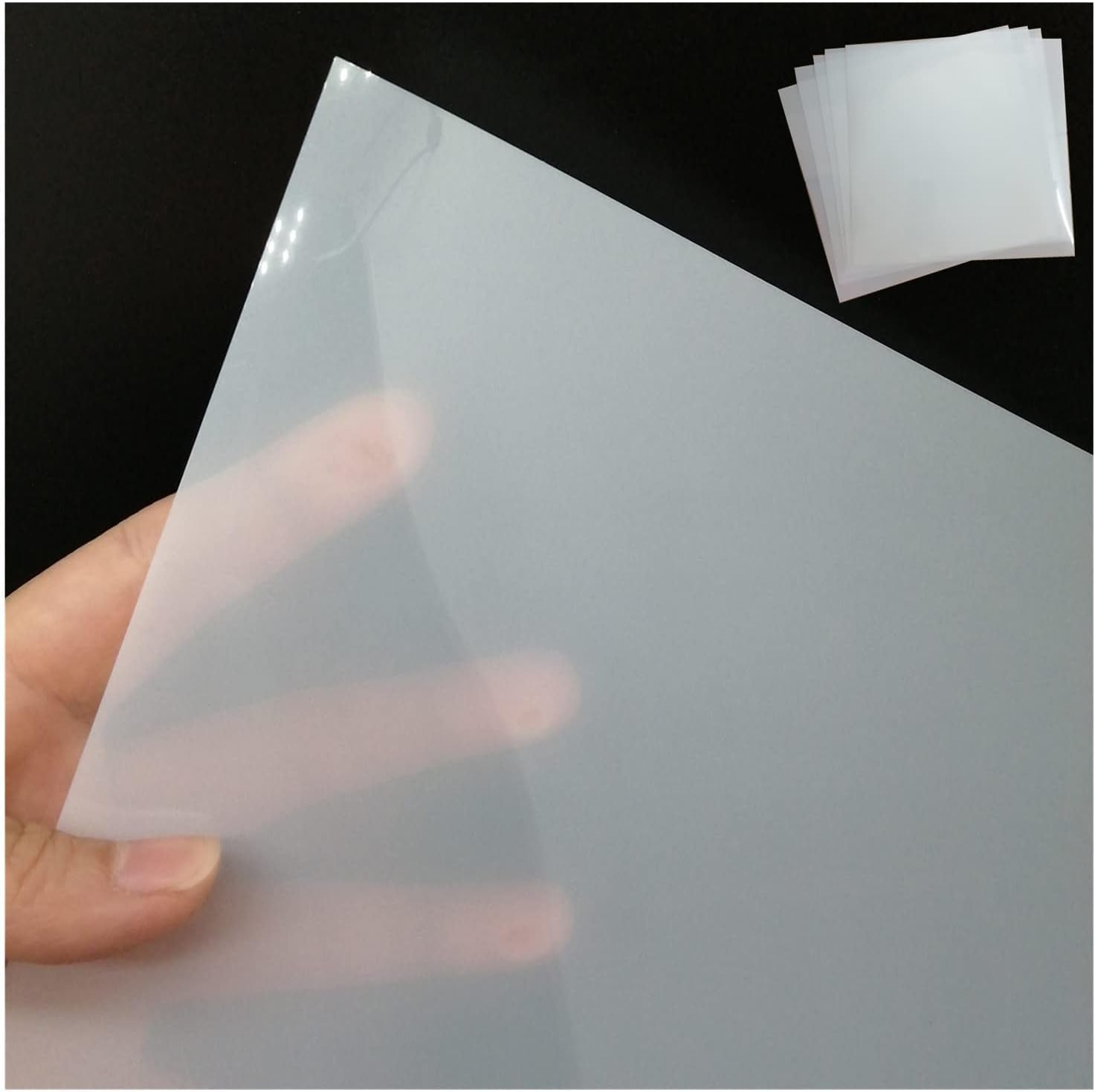 12 Sheets 7.5 Mil Mylar Sheet 12 X 12 Inch Milky Translucent PET Blank Stencil Making Sheet for Cricut, Silhouette, Cut Tool Template Material (7.5 Mil)