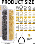 Jump Rings for Jewelry Making 2143Pcs Open Jump Rings and Lobster Clasps Necklace Bracelet Jewelry Repair Kit with Pliers Tweezers Jump Ring Opener