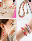 6200 Pcs Clay Beads Bracelet Making Kit, Flat round Polymer Heishi Friendship Bracelet Jewelry Kit with Charms and Elastic Strings for Girls 8-12 Gifts for Kids