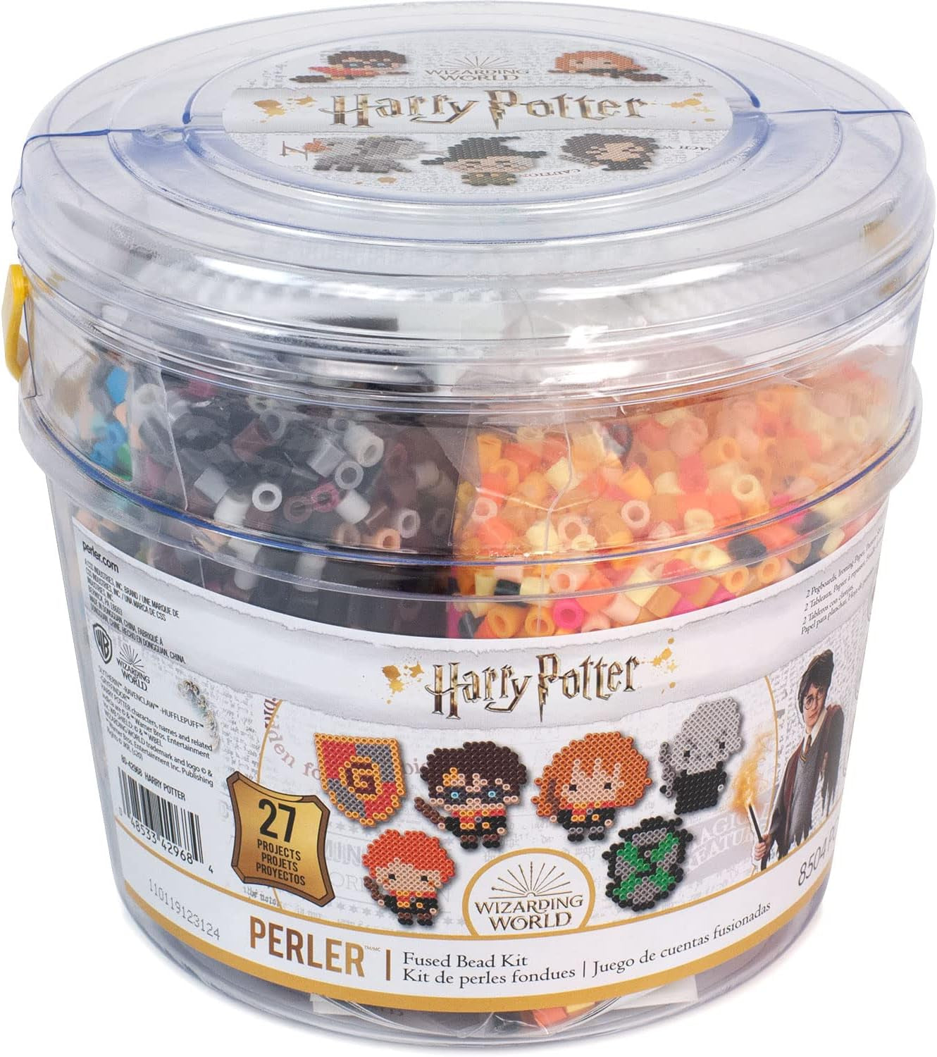 80-42968 Big Bucket Harry Potter Fuse Bead Kit for Kids and Adults, Comes with 27 Patterns, Multicolor, 8504Pcs