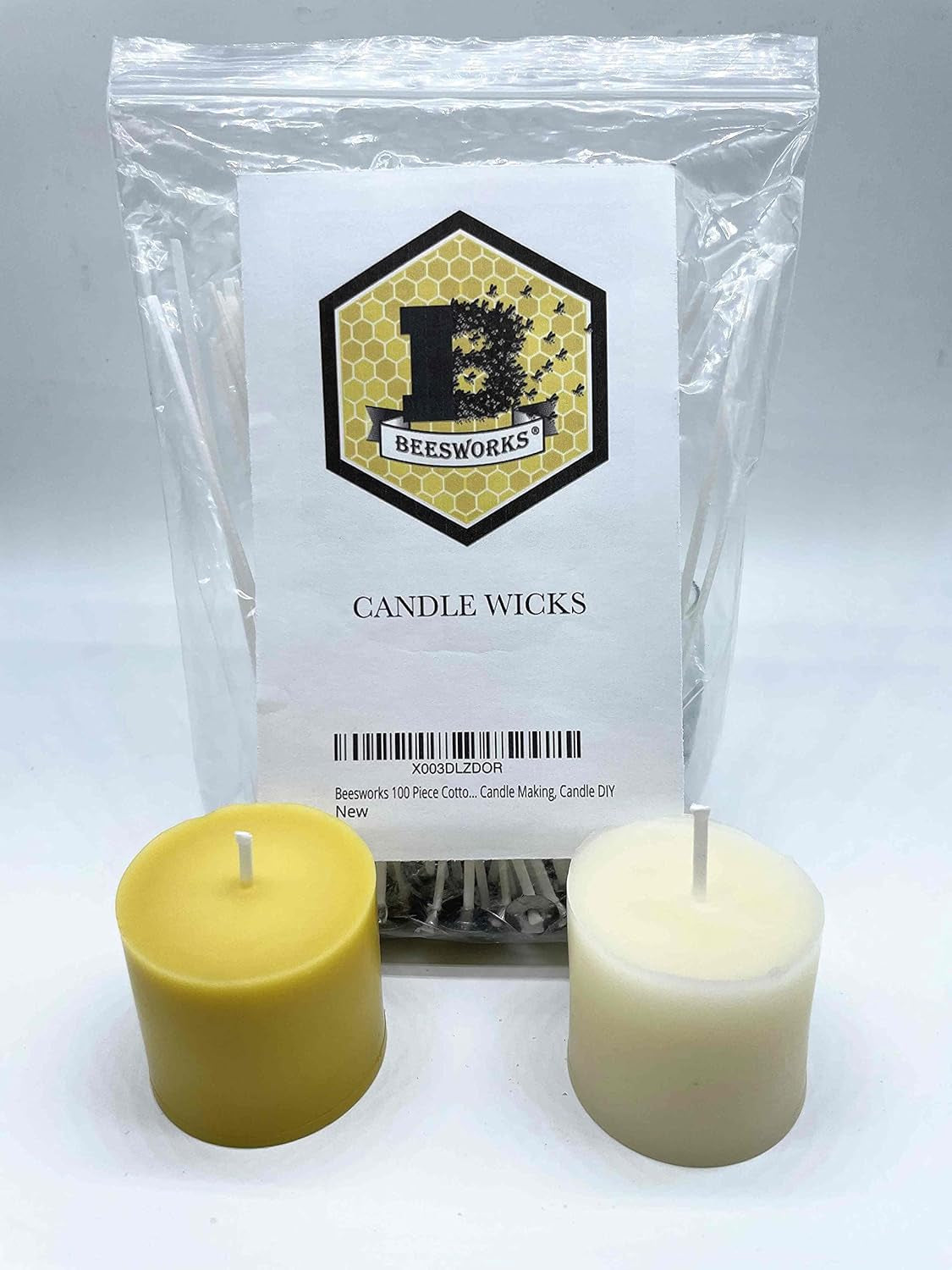 100 Piece Cotton Candle Wick 6" Pre-Waxed for Candle Making, Candle DIY