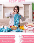 Knitting Machines, 48 Needles Knitting Loom Machine with Row Counter, Smart Weaving Loom round Spinning Knitting Machines,  DIY Knitting Board Rotating Double Knit Loom Machine Kit