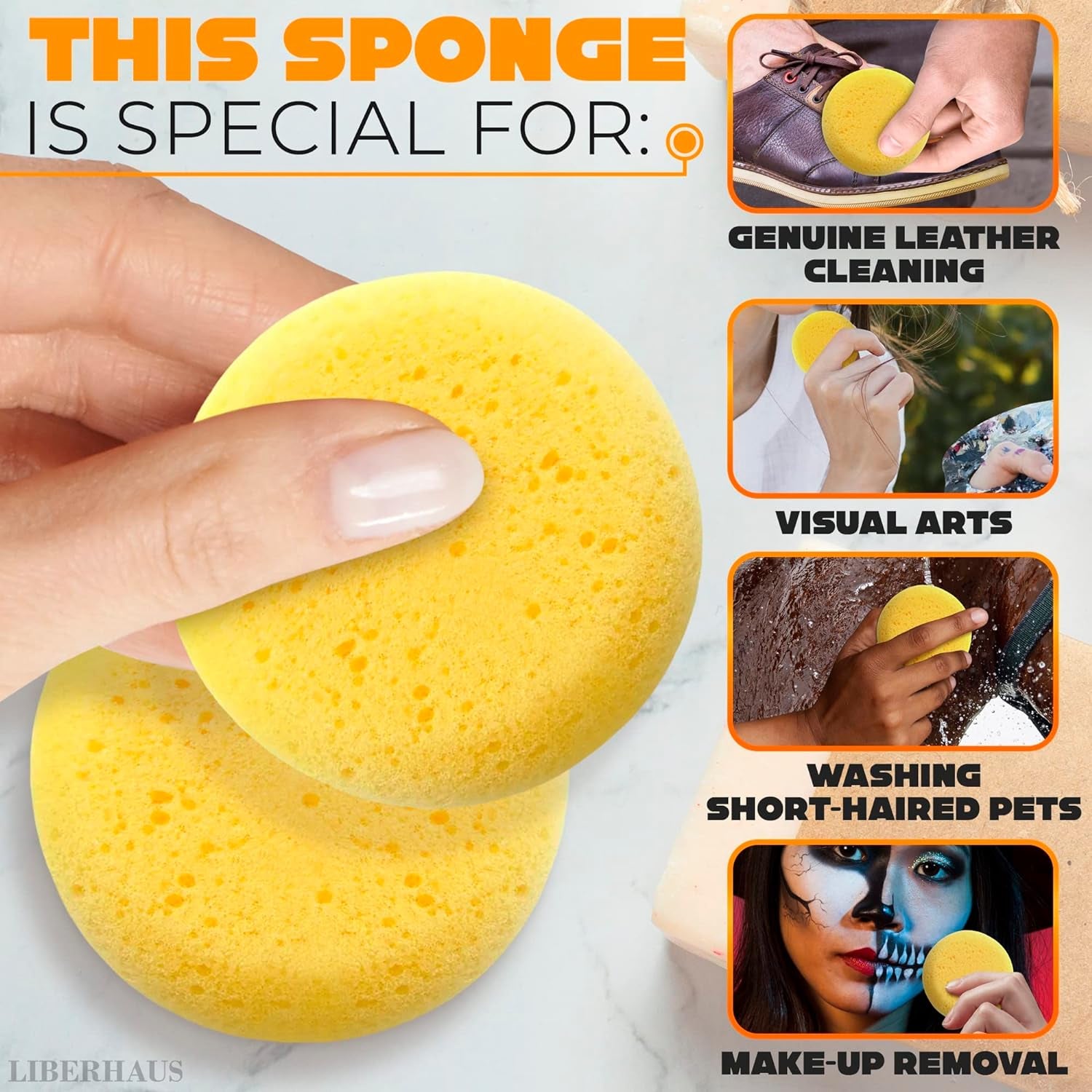 12 Pcs Face Paint Sponges for Acrylic Painting - Face Painting Sponges Pottery Sponges for Clay Tack Sponges Yellow Sponges for Painting - Small Sponges Craft Sponges round Soft Sponge Art Sponges
