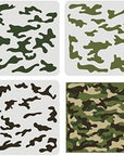 3 Pcs Camo Stencil Kit 11.8X11.8Inch Camo Stencils for Spray Paint Camouflage Pattern Stencils for Painting on Wood, Canvas, Paper, Fabric, Floor, Wall and Tile