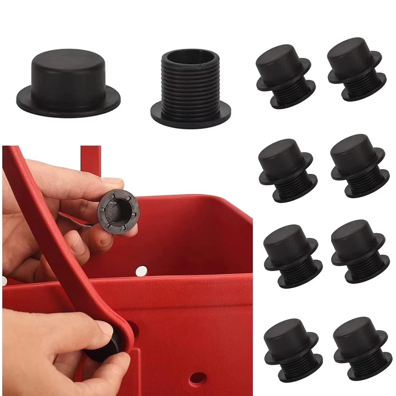 8 Sets Screw Replacement Buttons for Simple Southern Beach Bag, Replacement Rivets for Strap Hole Diameter Not below 19.5Mm Beach Bag (White)