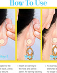 300 Pieces Earring Support Patches Earring Lifters and Earring Backs for Support Pads Earrings Waterproof Lifting Patches Ear Lobe Support Backs