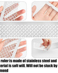 3 Pieces Diamond Painting Ruler Stainless Steel Diamond Mesh Ruler 5D Diamond Painting Ruler Tool DIY Drawing Ruler with 216 699 1020 Blank Grids 2 Pieces Diamond Painting Fix Tool for DIY Art Crafts